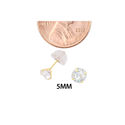 10k Yellow Gold Clear CZ Cubic Zirconia Stud Earri