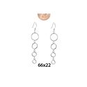 .925 Sterling Silver Dangle Earrings Fancy High Po