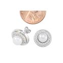 White Freshwater Pearl Stud Earrings Fancy White C