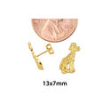 Giraffe Stud Earrings 10k Yellow Gold with Pushbac