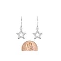 Dangle Earrings Star .925 Sterling Silver High Pol