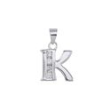 Initial Pendant Alphabet Jewelry CZ Sterling Silve