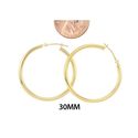 14k Yellow Gold Hoop Earrings 30mm Large Latch Pos