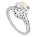 Women's Clear CZ Ring 4ct .925 Sterling Silver Rou