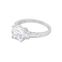 Princess Cut Clear CZ Sterling Silver Ring 9mm Cub