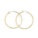 14k Yellow Gold Hoop Earrings 50mm Latch Post 2 In