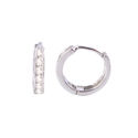 Sterling Silver Huggie Earrings Small Hinged Hoops