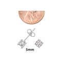 Sterling Silver Cubic Zirconia Stud Earrings Micro