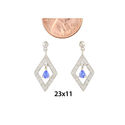 Diamond & Tanzanite Dangle Earrings (.03 cttw, I-J