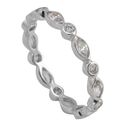 Sterling Silver Eternity Band 3mm Cubic Zirconia A