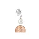 White Pearl Flower Pendant .925 Sterling Silver Ge