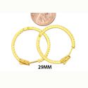 Cubic Zirconia Hoop Earrings CZ Yellow Gold Plated