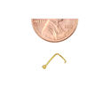 22G Nose Stud 14k Yellow Gold 2 mm White CZ Nose S