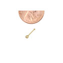 14k Yellow Gold Tiny Nose Stud 22G 2.5mm Red Round