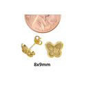 10k Yellow Gold Butterfly Earrings Floating Butter