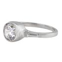 Womens CZ Ring Bezel Set .925 Sterling Silver 9mm 