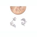 Dolphin Screwback Stud Earrings Small .925 Sterlin