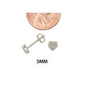 Diamond Heart Stud Earrings (.05 cttw, I-J, I2-I3)