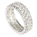 CZ Band Womens Eternity Ring 8mm Wide .925 Sterlin