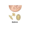 10k Yellow Gold Virgin Guadalupe CZ Medallion Stud