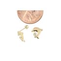 Dolphin Earrings 10k Yellow Gold Studs Screwback 9