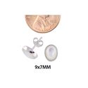 Mother of Pearl Gemstone Stud Earrings .925 Sterli