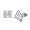 Hip Hop Screwback Stud Earrings Sterling Silver 8m