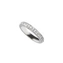 Stainless Steel White CZ Ring Stackable Band 4mm C