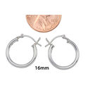 Sterling Silver Hoop Earrings High Polish Latch Cl