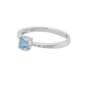 Sterling Silver .01ct Genuine Diamond Ring with Bl