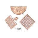 Micropave Earrings Screwback Studs Sterling Silver