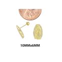 10k Yellow Gold Mini Guadalupe Stud Earrings Screw