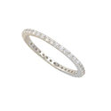 Sterling Silver Cubic Zirconia Ring Stackable Roun