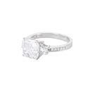 Sterling Silver 9mm Solitaire Square Cubic Zirconi