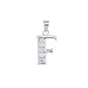 Initial Pendant Alphabet Jewelry CZ Sterling Silve