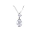 Sterling Silver Teardrop Necklace Briolette Facete