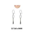 .925 Sterling Silver Dangle Earrings High Polish S