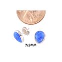 Lapis Earrings Gemstone Studs .925 Sterling Silver