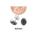 Hematite Gemstone Stud Earrings 925 Sterling Silve