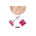 Birthstone Earrings July Ruby Cubic Zirconia Studs