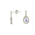 Diamond & Tanzanite Earrings (.01 cttw, I-J, I2-I3