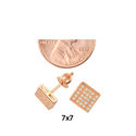 Sterling Silver Screw Back Earrings Rose Gold Plat