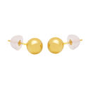 10k Yellow Gold Ball Stud Earrings High Polish Sil