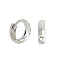 10k White Gold Tiny Huggie Hoop Earrings High Poli