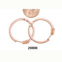 Cubic Zirconia Hoop Earrings CZ Rose Gold Plated 2