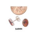 Opal Stud Earrings Sterling Silver Gemstone irides