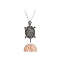 Turtle Marcasite Necklace 18" Chain .925 Sterling 