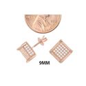 Screwback Earrings Sterling Silver Rose Gold 9mm S