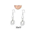 .925 Sterling Silver Dangle Earrings Designer Geom