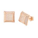 Screwback Stud Earrings Sterling Silver Rose Gold 